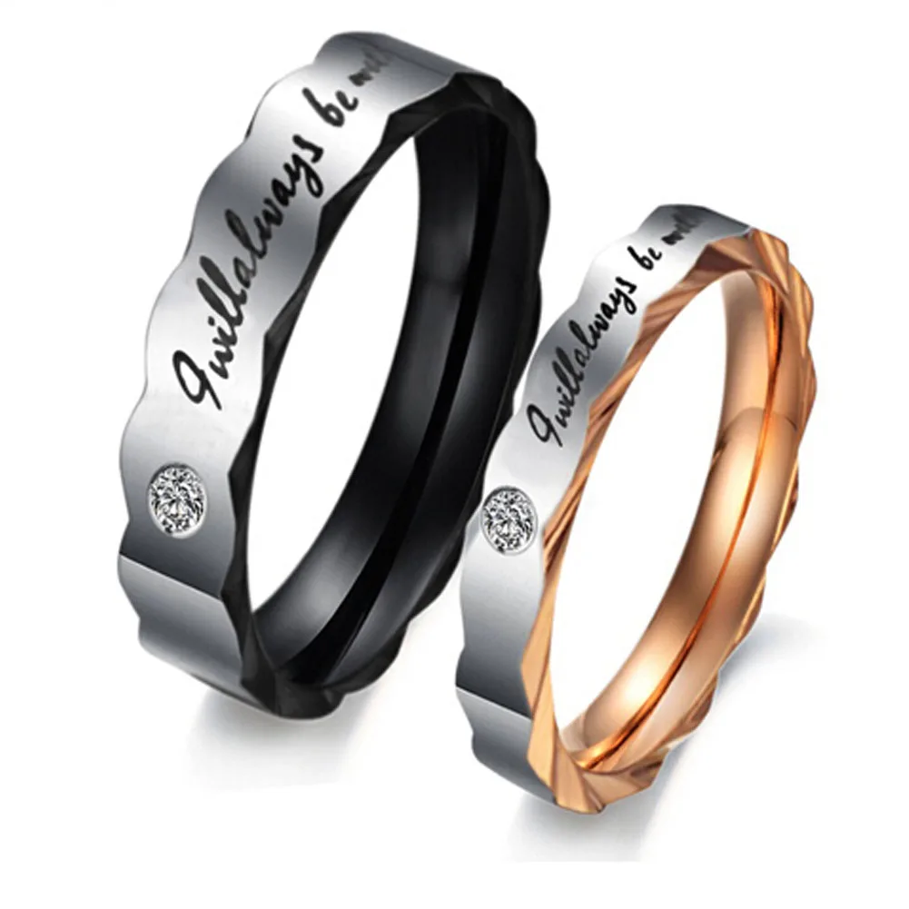 1PC Titanium Steel Couple Wedding Band Couple Lover's Engagement