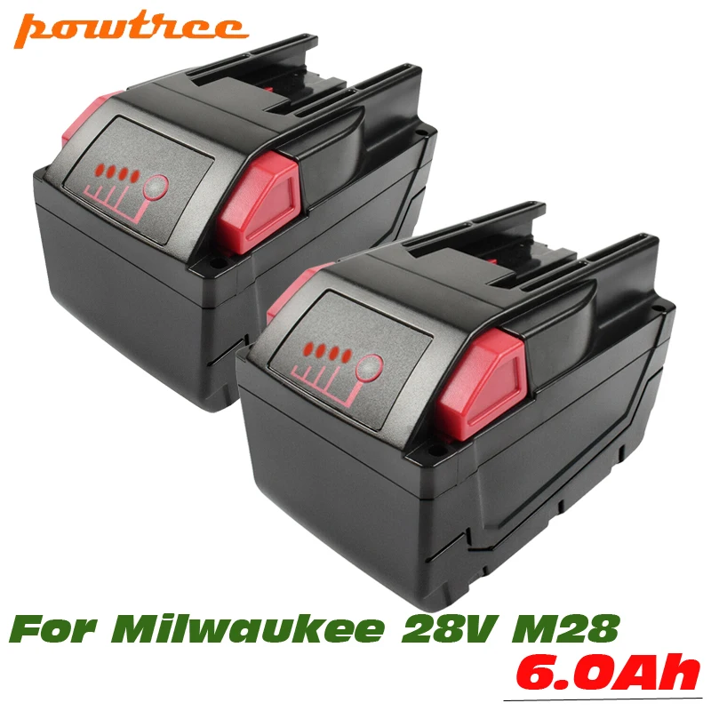 2 упаковки сменные литий ионные батареи для Milwaukee 28 в 2830 Ач M28 48 11 0730