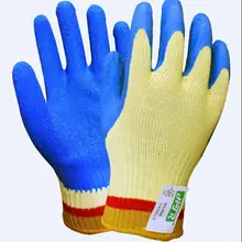 Латексные рабочие перчатки с латексным покрытием углеволоконная накладка арамидное волокно предохраняющий от порезов арамидный устойчивые к порезам рабочие перчатки