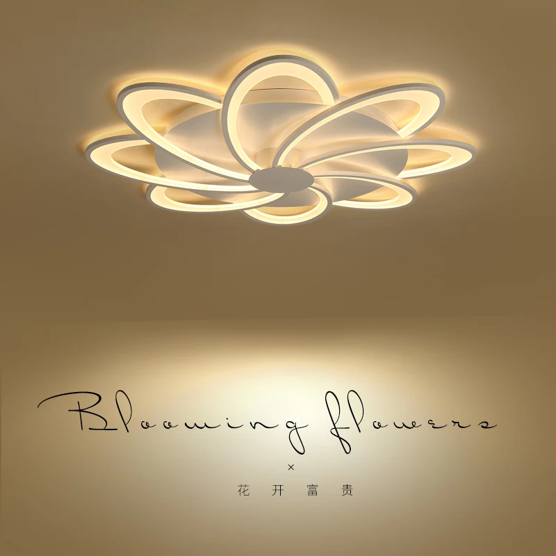 

New modern led chandelier lamp for living room bedroom home light Remote Dimming lustre de plafond chandelier lighting fixtures