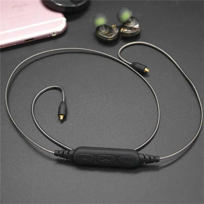 DIY Earphone Bluetooth Cables MMCX 6N silver plated Replacement cable with mic for UE TF10 | Электроника