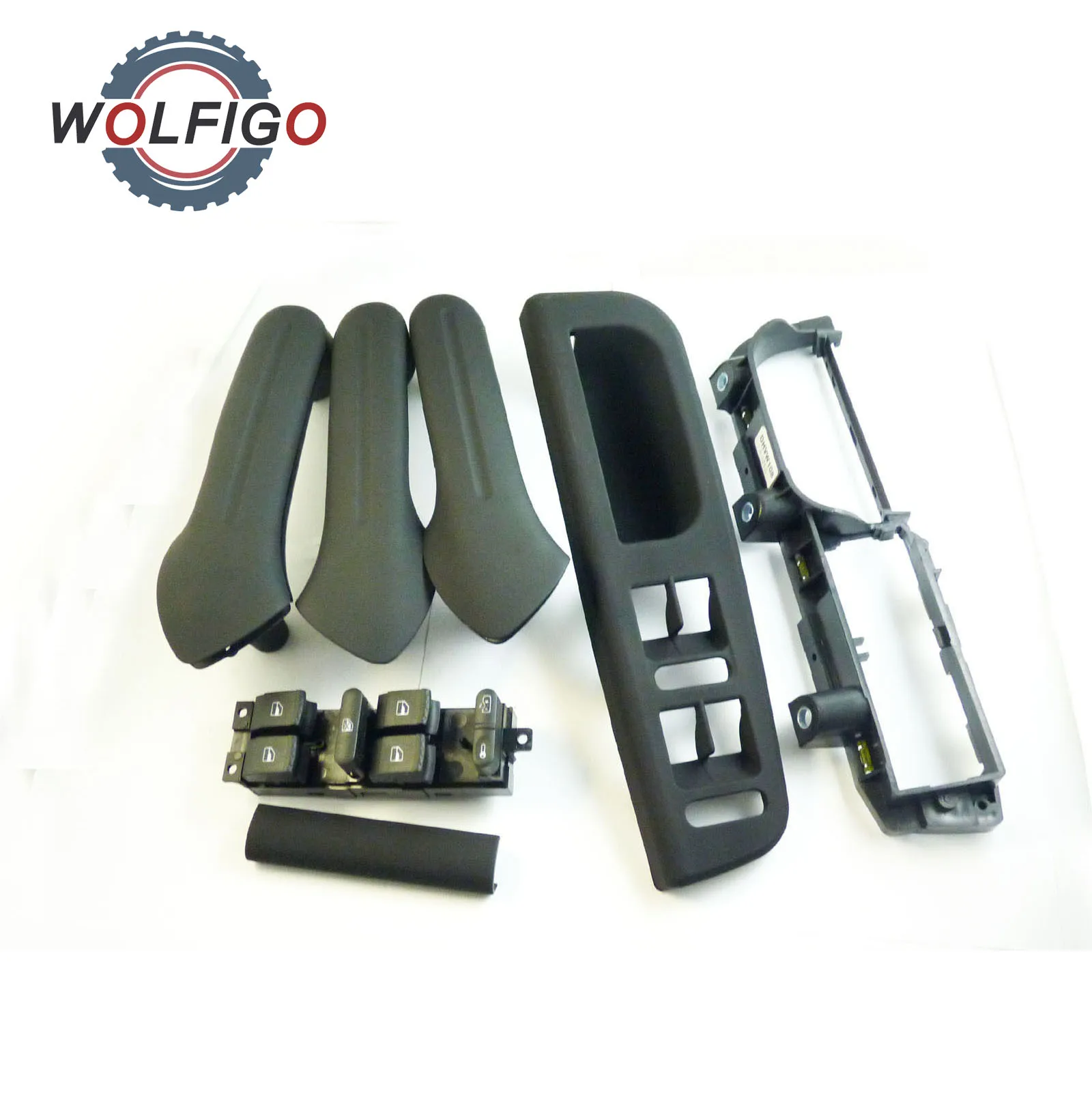 WOLFIGO 7 шт. Набор Черная крышка внутренней дверной ручки захватывающий ободок