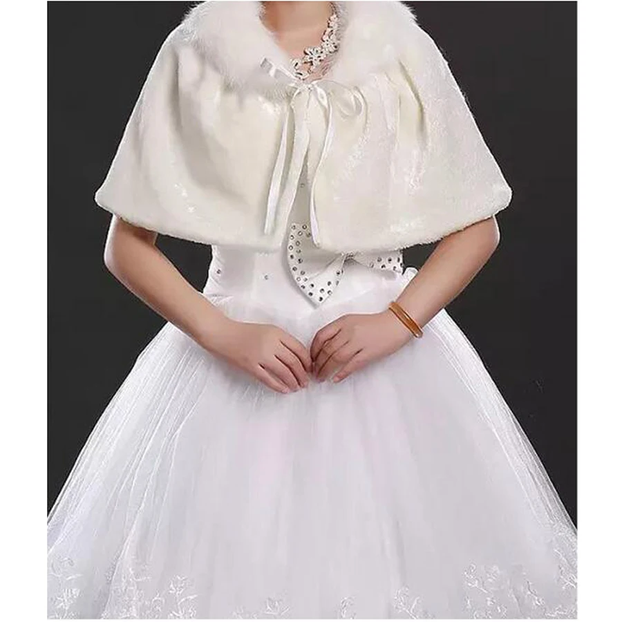 2016 New Fashionable Warm Faux Fur Red WHite Bolero Wedding Wrap Shawl Bridal Jacket Evening Party Women Shawls | Свадьбы и