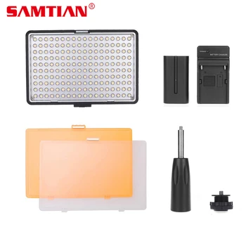 

SAMTIAN Professional Adjustable 180PCS LED 13W 7.4V Video Light Camcorder Camera Hot Shoe Lamp For Video Photo