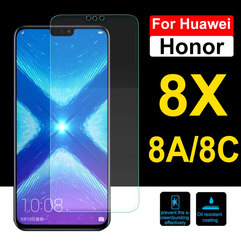 Защитное стекло на Henor 8x Защита экрана для Huawei Honor 8c закаленное Huawey Honor8x 8 x c x8 c8 a8