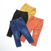 VIDMID/От 1 до 6 лет Детские джинсы джинсовые брюки для мальчиков джинсы для маленьких девочек повседневные штаны наивысшего качества одежда для детей весенние леггинсы 1017 01