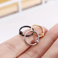 2pc Del Tasto di Pancia Dell'acciaio Piercing Ear Studs Segmento Anello al Naso Naso Anello del Labbro Del Sopracciglio Tettarelle Da Biberon Piercing Bilanciere Captive Cerchio Bead anelli