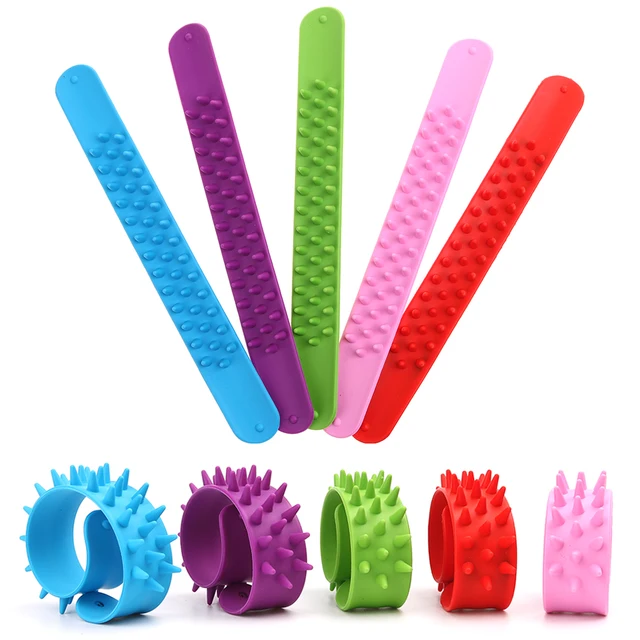 5pcs Lot Spiky Slap Bracelet Fidget Sensory Toy For Autism Stress 5pcs Lot Spiky Slap Bracelet Fidget Sensory Toy For Autism Stress Reliever