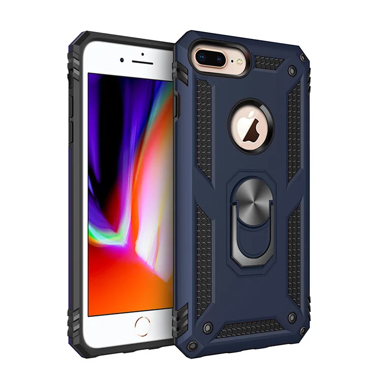 Shock Absorption TPU+PC 360° Rotating Sergeant Shatter Resistant Bracket Armor Case For iPhone 6 Plus 7 8 5.5" |