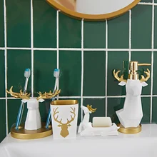 Ванная Комната Европейский Креативный новоселье свадебные подарки аксессуары для ванной комнаты стоматологический набор для мытья туалета LO881102