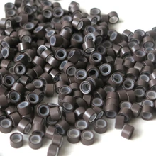 HARMONY 8000 штук 4,0x2,0x3,0 мм алюминиевые микротрубки звенья бусины кольца с силиконом для наращивания волос I Tip 8 цветов выбор