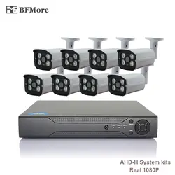 Bfmore 8CH AHD 1080P-H CCTV Системы реального 2.0MP HDMI AHD CCTV DVR ИК Открытый безопасности Камера комплект видеонаблюдения электронной почты FTP p2P xEye