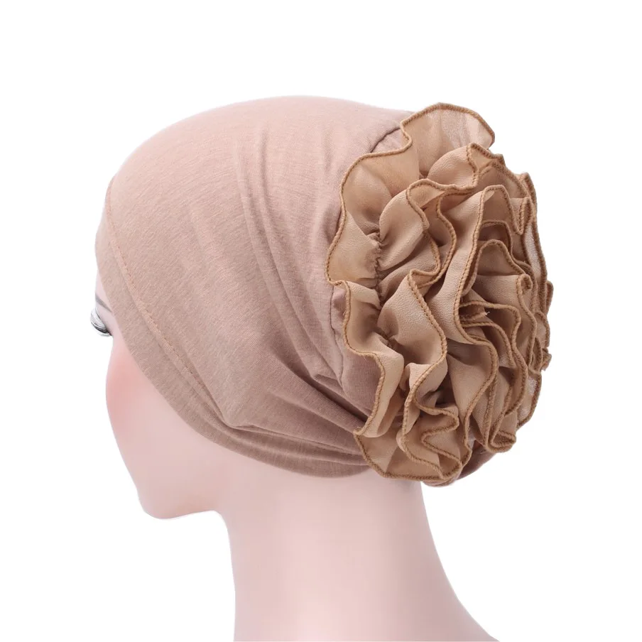 Тюрбант голова палантин хиджаб мусульманский шифон король цветок тюрбан шапка Хемо для выпадения волос мусульманский шарф хиджаб исламский