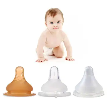 

Set Of 5 Full Matte Widemouthed Imitation Breast Nipple Easy Replacement Nipple For Baby