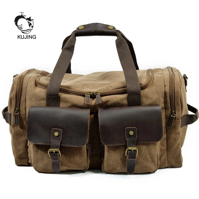 

KUJING Brand Men Bag Hot Canvas Shoulder Messenger Bag Luxury Travel Large-capacity Handbag Quality Travel Leisure Package Cheap