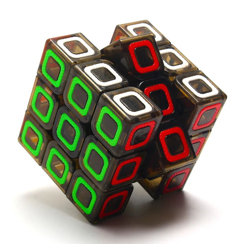 

QiYi CiYuan dimension 3x3x3 Professional Magic cube 56mm Speed Puzzle cube Transparent Black Neo Cube Toys For Children Gifts