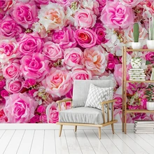Beibehang пользовательские обои скандинавские современные Розовые розы ТВ фон стены украшения дома гостиная спальня фрески 3d обои