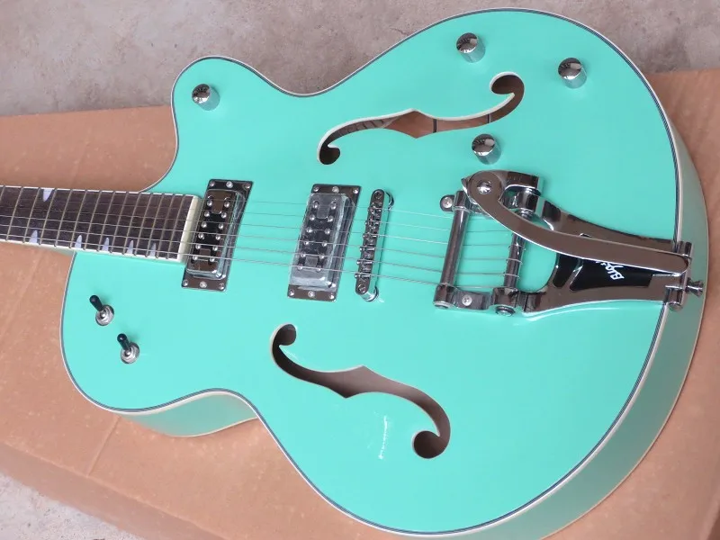 

Custom Shop Gretsch Sky Blue Falcon 6120 Semi Hollow Body Jazz Electric Guitar with Bigsby Tremolo