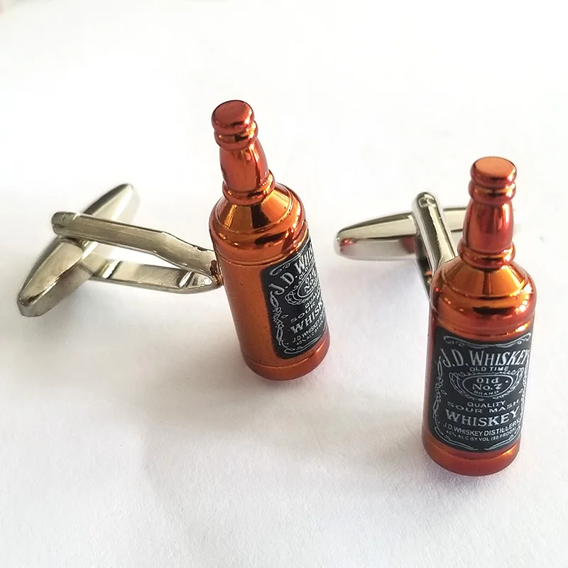 

Hiphop Special Bottle Shirt Cufflinks Fashion Unique Copper Tone Gemelos Shirt Cuff Button Quality Jewelry Wedding Cuff links