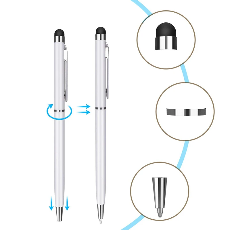 Шариковая ручка 2 в 1 стилус для сенсорных экранов устройств/стилус для iPad, iPhone, Kindle, samsung, htc, планшетов и других Touc