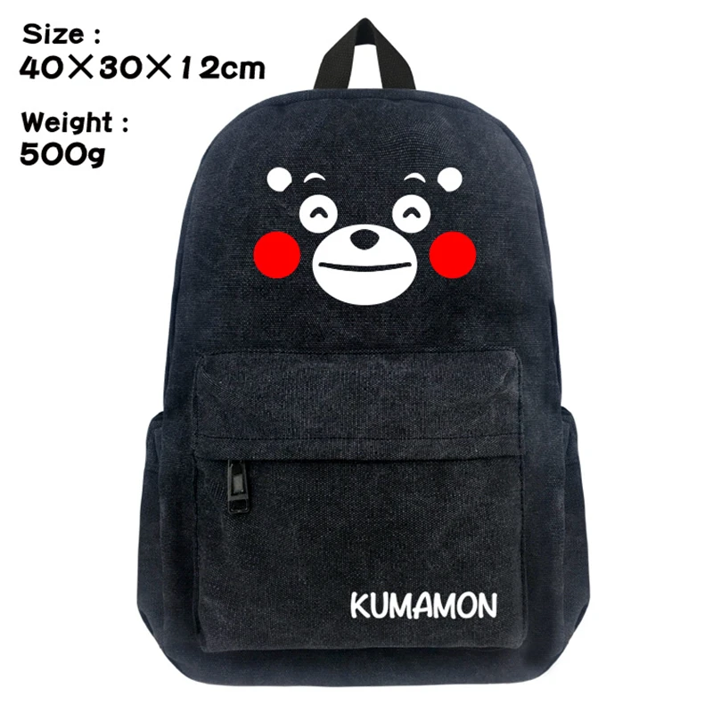 

Cute Cartoon Kumamon Zip Backpack School Bag Shoulder Bag Packsack Laptop Bag Student Book Bag Boy Girls Rucksack Travel Bag