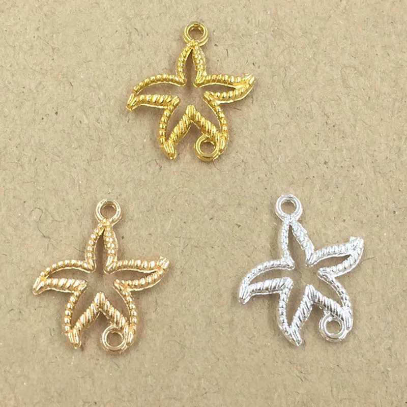 

Filigree Metal Seastar Charms Connector Crafts for Fashion Statement Earring Hanging Dangle Earrings Pendant Jewelry Making
