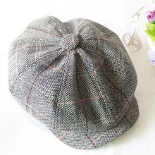 Лето, защита от солнца милые шапки кепка газетчика в полоску восьмиугольная кепка берет Кепка унисекс 22