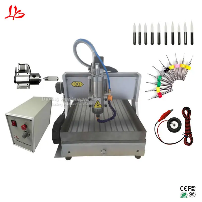 Мини-фрезерный станок с ЧПУ 3040Z 2.2kw с водяным баком Гравировальный фрезерный станок для резки Нефритового камня металла
