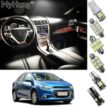 Для Chevrolet Aveo TRAX Sonic автомобиля Led интерьер колбы для лампы на замену купол географические карты свет лампы Яркий белый 6 шт