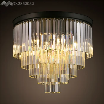 

JW Modern LED Crystal Ceiling Lights Stair Hanging Lamps Fixtures with Multi-Size Ac 110/220v for Indoor Home Kingdom Lighting