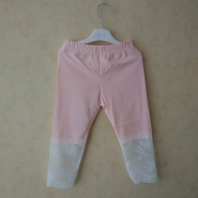 Популярная летняя одежда для девочек кружевные леггинсы длиной до колена скинни для маленьких девочек хлопковые узкие брюки детские леггинсы
