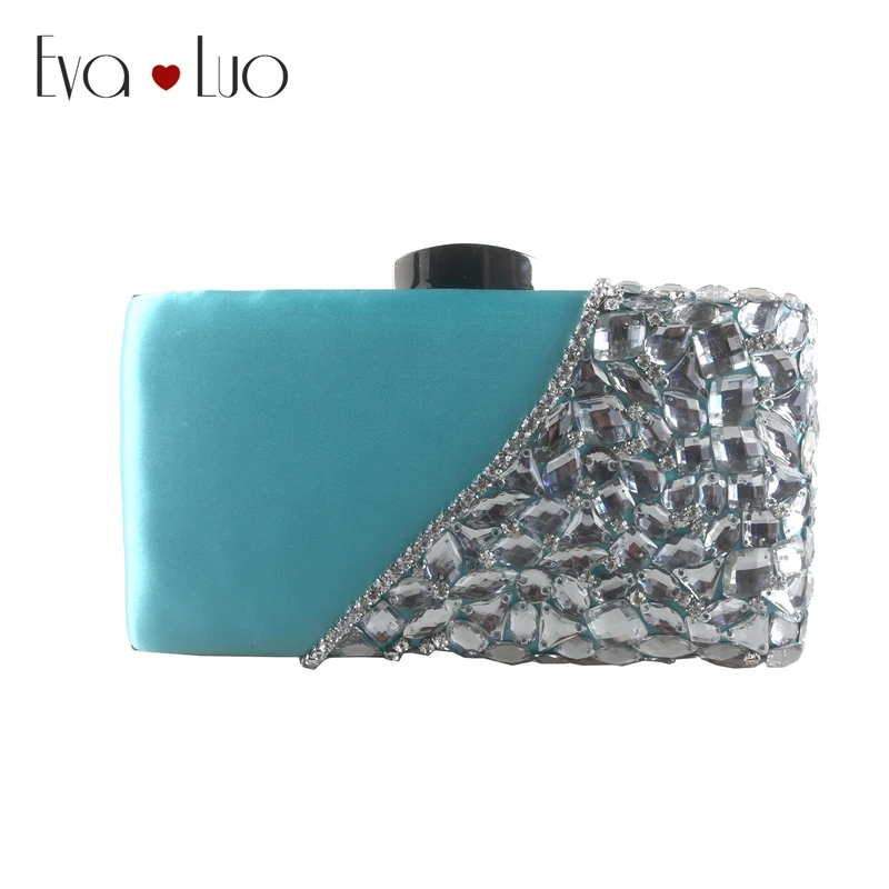 turquoise clutch purse