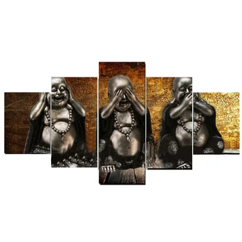 

Diamond Embroidery sale happy buddha 5pcs Full Diamond Painting Cross Stitch Diamond Mosaic diamond pattern home decor sticker