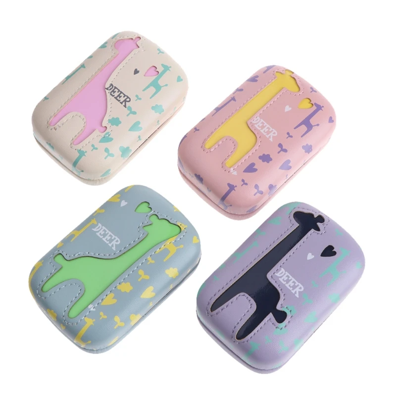 

Cartoon PU Contact Lens Case Box Holder Storage Container Portable Accessaries