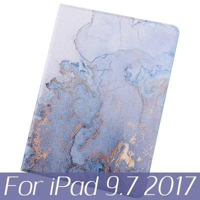 Мраморный ПУ защитный чехол Чехол для iPad 9,7 5-го 6-го поколения Чехол Магнитный умный чехол для iPad air 1 air 2 чехол для планшета - Цвет: blue for iPad 2017