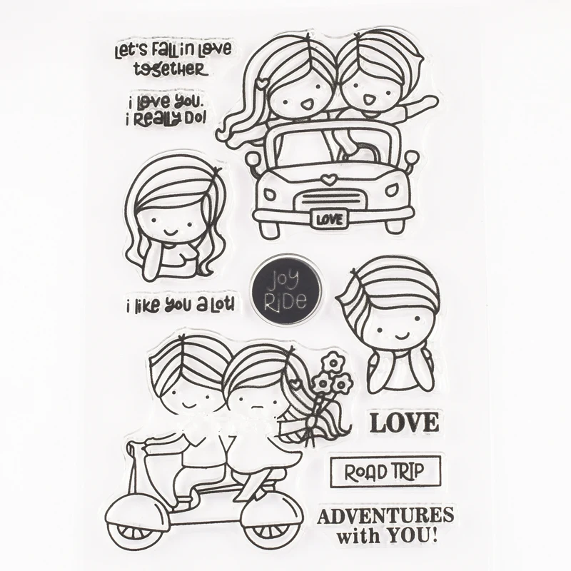 

2019 new Happy girl boy Transparent Clear Stamps for DIY Scrapbooking Card Making diy photo album Decorative