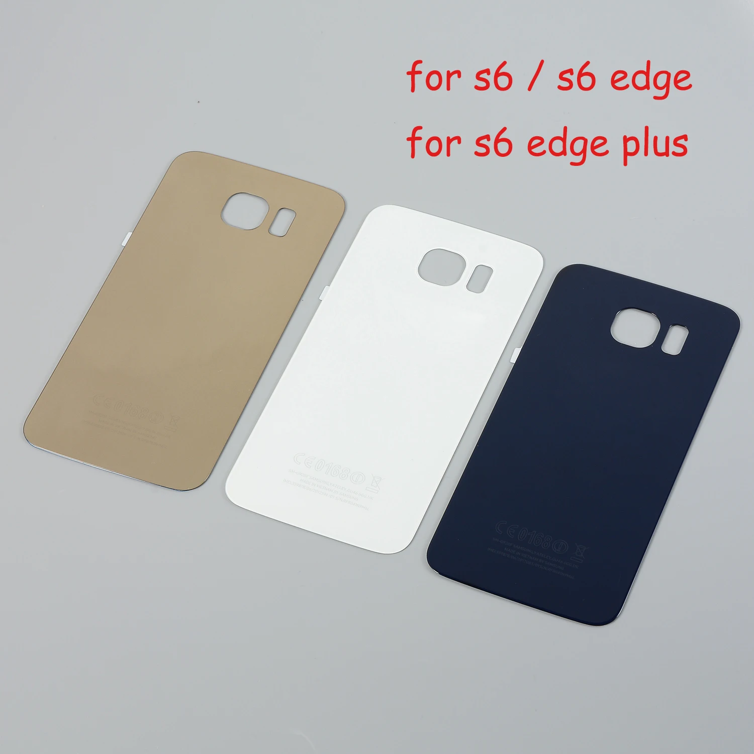 Стеклянный корпус чехол с логотипом для Samsung Galaxy S6 G920F S6 edge G925F S6 edge Plus G928F крышка батареи с защитной пленкой