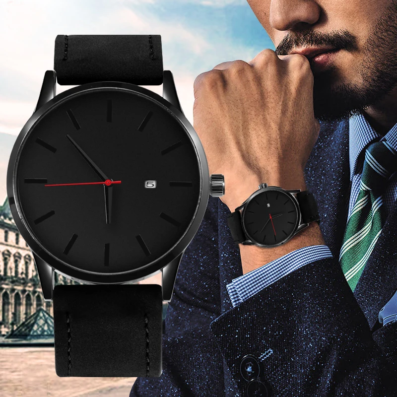 

Top Brand Luxury Men's Watch Fashion Leather Quartz Watch Men Casual Sports Watch Reloj Hombre Saati erkek kol saati Wristwatch