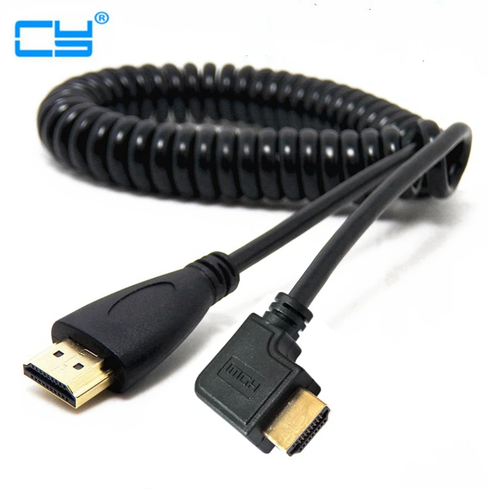 HDMI кабель 90 градусов угловой левый/правый/прямой HDMI1.4 папа-папа/женщина Высокое качество Весна HDMI линия