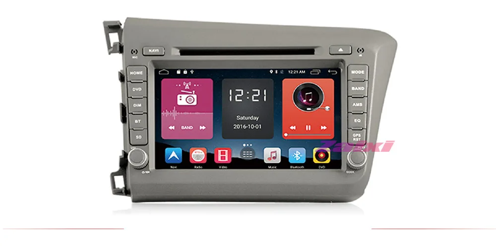 ZaiXi 2 DIN Android Touchscreen For Honda Civic 2012~2015 Car Multimedia Player Bluetooth GPS WiFi Navigator FM Radio Player 7