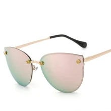 2017 brand designer women sunglasses cat eye Mirror glasses oculo lentes oculos gafas de sol feminino lunette soleil muje Female