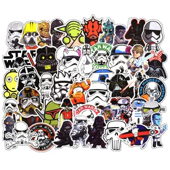 

100PCS Fashion Travel Box Star Wars Waterproof Graffiti Cartoon Car Sticker Child Sticker Toy