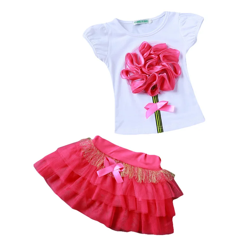 Cool Design Dresses Girls Princess Big Flower Costume Kid's Dress...