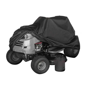 

210D Oxford Cloth Lawn Mower Cover Waterproof Black Tractor Dust Cover Durable Car Sun Protection Cover for Farm Open Parking