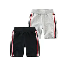 Новые летние детские штаны детские повседневные штаны спортивные шорты для маленьких мальчиков штаны в полоску до колена хлопковые брюки