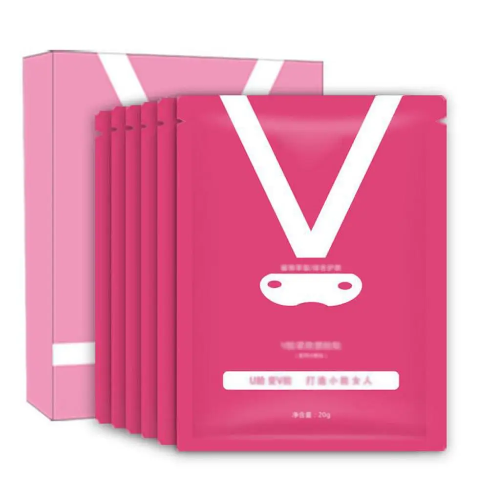 5PCS V Line Mask Neck Face Lifting Mask Chin Up Patch Double Chin Reducer Contour Tightening Firming Moisturizing Shape Face Tap