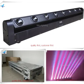 

8pcs/lot flycase Super Lyre Beam 8x10w Led Linear Moving Head Light Cool White/RGBW 4in1 Party Stage Disco Show Bar DJ Lighting