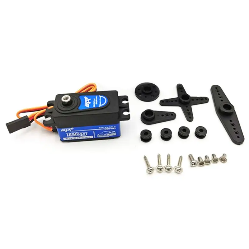 

SPT4412LV 12KG Remote Control Parts Digital Servo Large Torque Metal Gear Short Body For RC Airplane Car Boat