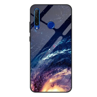 Для hauwei Honor 20i case 20 i starry star закаленное стекло+ края из ТПУ тонкая жесткая задняя крышка Honor20i 6,2" стеклянные чехлы для телефонов - Цвет: A5