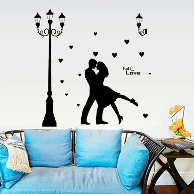 Streetlight Lovers Night Lighting Wall Sticker Decal Vinyl Home Paper
